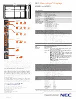Предварительный просмотр 2 страницы NEC PlasmaSync 42VM5 Specifications