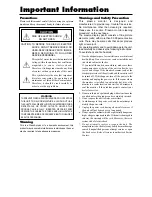 Preview for 4 page of NEC PlasmaSync 42VP User Manual
