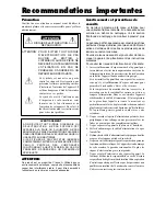 Предварительный просмотр 4 страницы NEC PlasmaSync 42VP4DG Manuel D'Utilisation