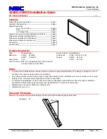Предварительный просмотр 1 страницы NEC PlasmaSync 42VR5 Installation Manual