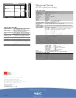 Preview for 2 page of NEC PlasmaSync 42VR5 Specifications