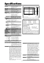 Preview for 5 page of NEC PlasmaSync 42XM3 Model Information