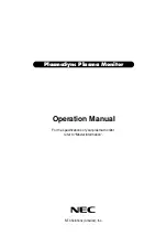 Предварительный просмотр 1 страницы NEC PlasmaSync 42XM3 Operation Manual