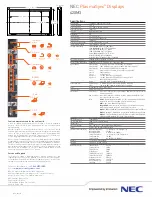 Предварительный просмотр 2 страницы NEC PlasmaSync 42XM3 Specifications
