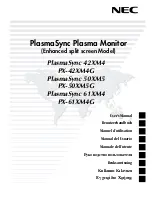 NEC PlasmaSync 42XM4 PX-42XM4G User Manual preview
