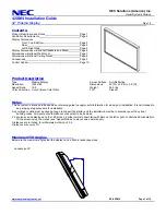 Предварительный просмотр 1 страницы NEC PlasmaSync 42XM4 Installation Manual