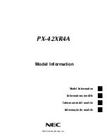 Preview for 1 page of NEC PlasmaSync 42XR4 Model Information