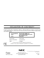 Предварительный просмотр 20 страницы NEC PlasmaSync 42XR4 Model Information