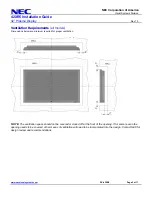 Preview for 2 page of NEC PlasmaSync 42XR5 Installation Manual