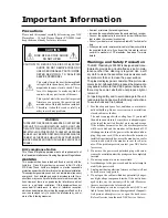 Preview for 2 page of NEC PlasmaSync 5000W User Manual