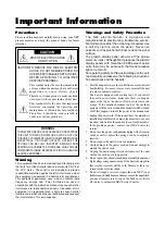 Preview for 2 page of NEC PlasmaSync 50MP2 User Manual