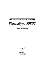 Preview for 2 page of NEC PlasmaSync 50PD2 User Manual