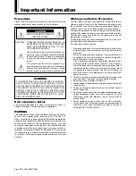 Preview for 3 page of NEC PlasmaSync 50PD2 User Manual
