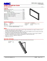 NEC PlasmaSync 50XM3 Installation Manual preview