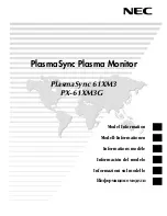 NEC PlasmaSync 50XM4 Model Information preview