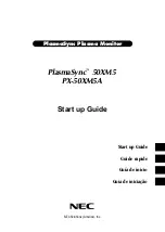 Preview for 1 page of NEC PlasmaSync 50XM5 Startup Manual