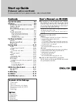 Preview for 3 page of NEC PlasmaSync 50XM5 Startup Manual