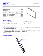 NEC PlasmaSync 50XM6 Installation Manual preview