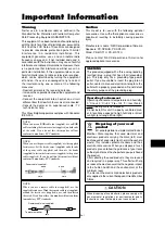Preview for 3 page of NEC PlasmaSync 60XR5A User Manual