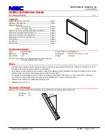 Preview for 1 page of NEC PlasmaSync 61XM2 Installation Manual