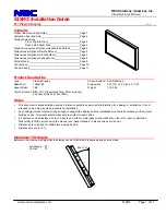 NEC PlasmaSync 61XM3 Installation Manual предпросмотр