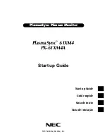 Предварительный просмотр 1 страницы NEC PlasmaSync 61XM4 Startup Manual
