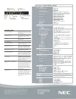 Preview for 2 page of NEC PlasmaSync P42XP10-BK Specifications