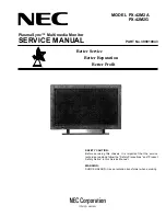 Preview for 1 page of NEC PlasmaSync PX-42M2A Service Manual