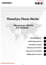 NEC PlasmaSync PX-50XM4G User Manual preview