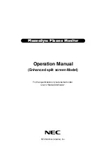 Preview for 1 page of NEC PlasmaSync PX-61XM3A Operation Manual
