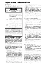 Preview for 2 page of NEC PlasmaSync PX-61XM3A Operation Manual