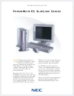 Preview for 1 page of NEC PowerMate ES SlimLine Series Specifications