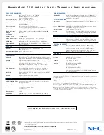 Preview for 2 page of NEC PowerMate ES SlimLine Series Specifications