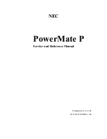 Preview for 1 page of NEC POWERMATE P - SERVICE  1996 Service And Reference Manual