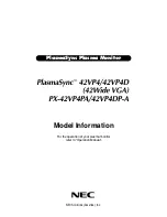 NEC PX-42VP4DP-A Model Information preview