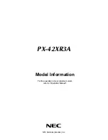 Preview for 1 page of NEC PX-42XR3A Model Information