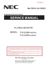 NEC PX-50XM4 Service Manual preview