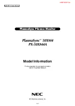 Preview for 8 page of NEC PX-50XM4 Service Manual