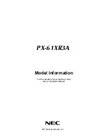 Preview for 1 page of NEC PX-61XR3A Model Information