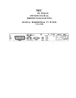 NEC PX-TUDI-01 Owner'S Manual предпросмотр