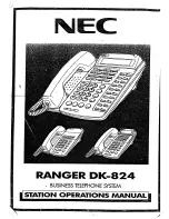 Предварительный просмотр 1 страницы NEC Ranger DK-824 Operation Manual