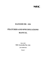 Предварительный просмотр 5 страницы NEC Ranger DK-824 Operation Manual