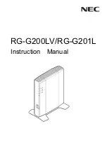 Preview for 1 page of NEC RG-G200LV Instruction Manual