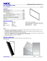 NEC S401-AVT Installation Manual предпросмотр