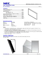 Preview for 1 page of NEC S461 Installation Manual