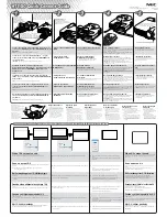 Предварительный просмотр 1 страницы NEC Showcase Series HT1100 Quick Connect Manual