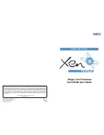 Предварительный просмотр 1 страницы NEC Single Line Telephone Quick Reference Manual