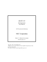 Preview for 3 page of NEC SL101-10 User Manual