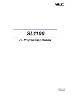 NEC SL1100 Pc Programming Manual preview