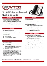 Preview for 1 page of NEC SL1100 Quick User Manual